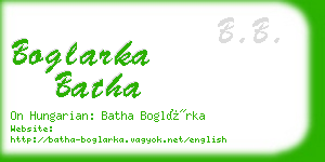 boglarka batha business card